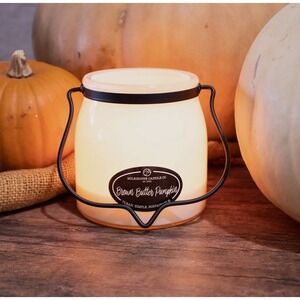 16oz Natural Soy Wax Milk Bottle Candle No Artificial Dyes Brown Butter Pumpkin